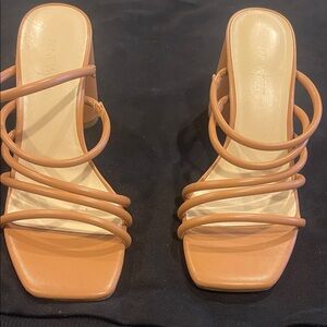 Nine West Brown Strappy Heels